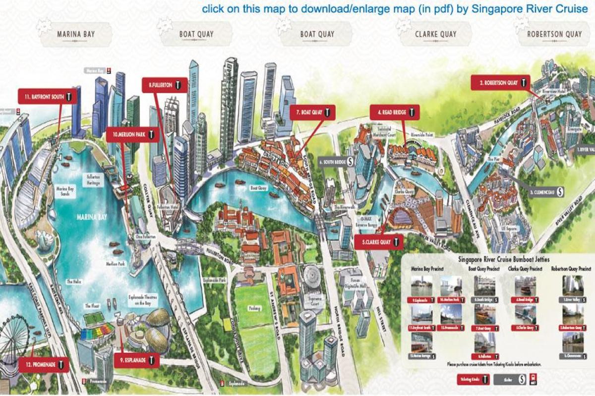 карта Сінгапуру Річковий Круїз
