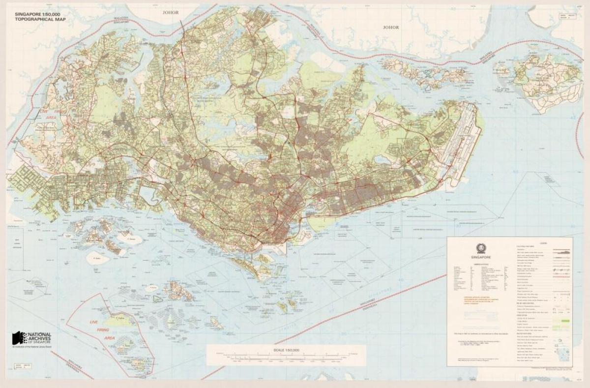 карта топографічна Сінгапуру