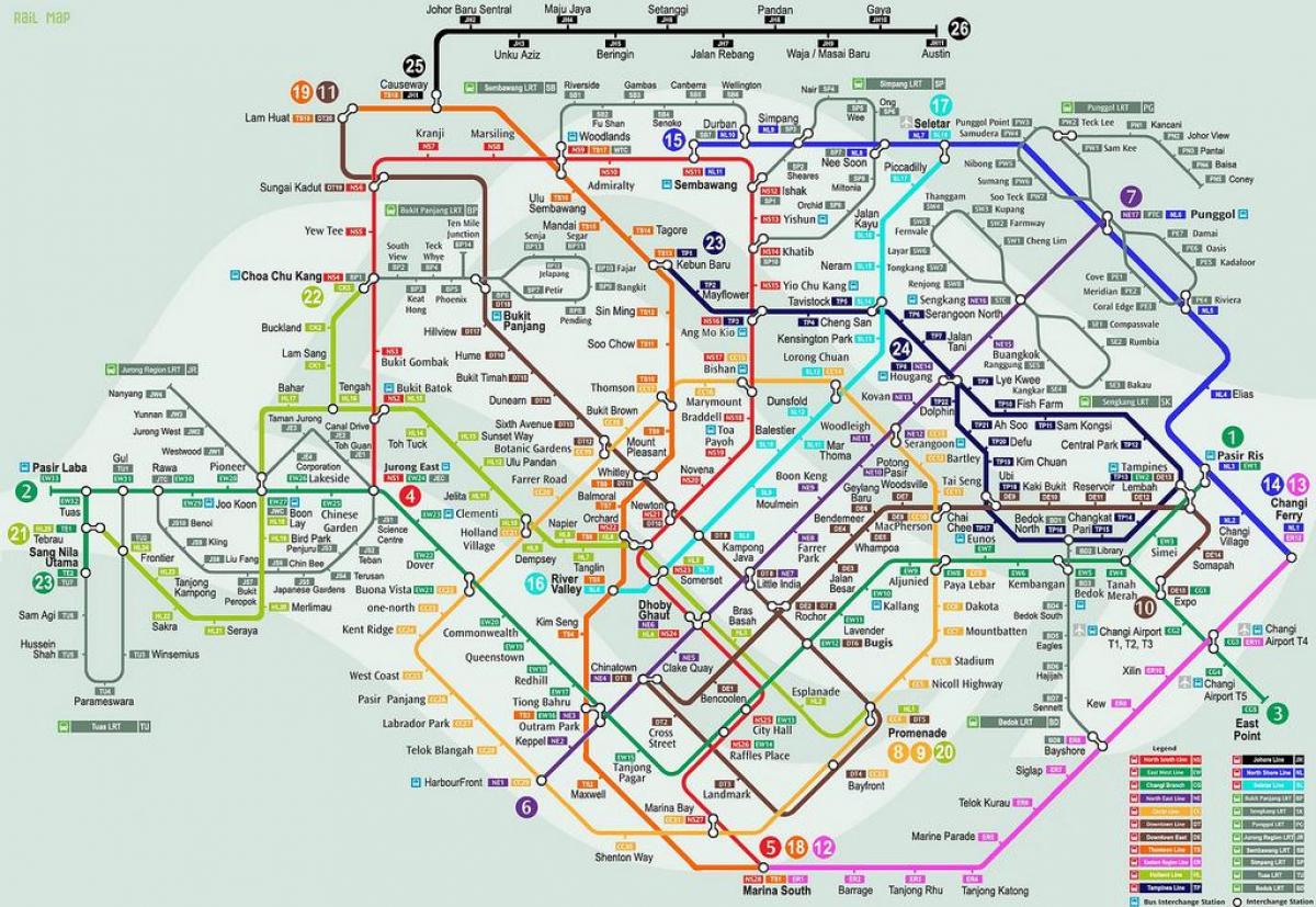 лрт карті Сінгапуру