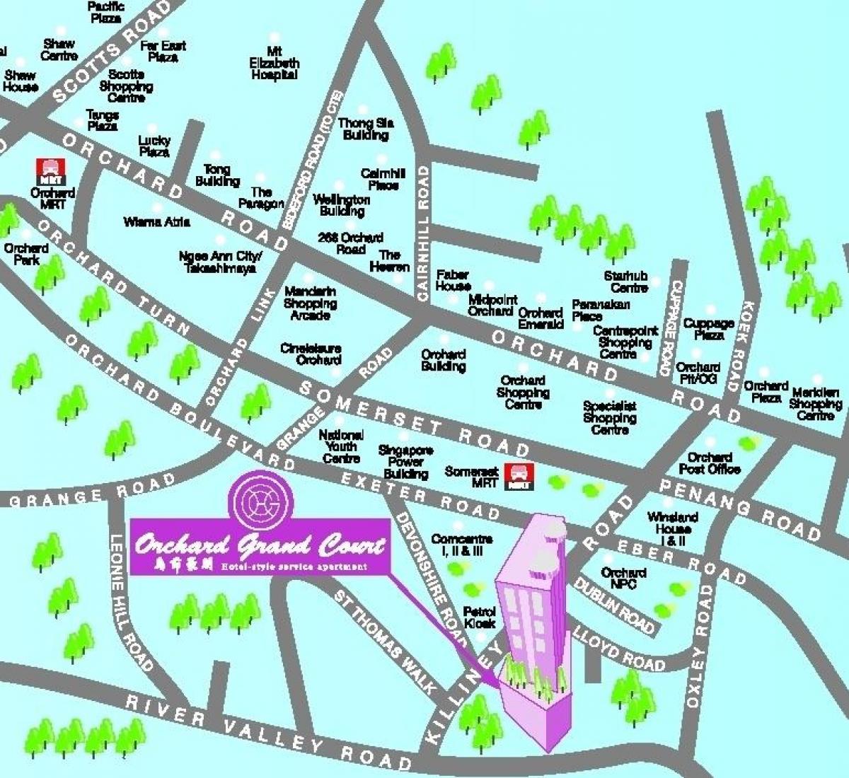 орчард роуд Сінгапур карта