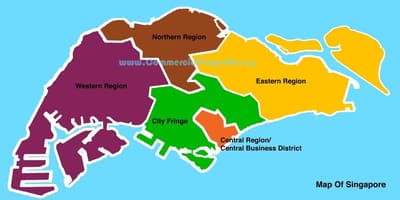 Карта районі Сінгапуру