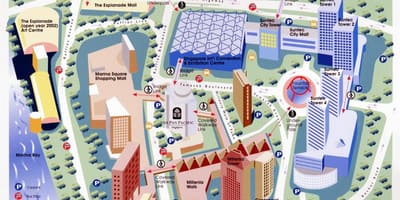Центральний Діловий Район Сінгапур Карта