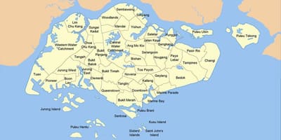 Карта Сінгапуру країні