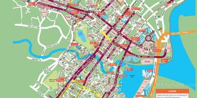 Сінгапур пам'ятки на карті