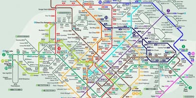 Карта Сінгапуру транспорту