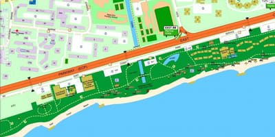 Карта східного узбережжя парку