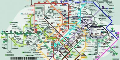 МРТ маршрут на карті Сінгапуру