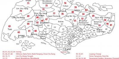 Сінгапур поштовий код карти