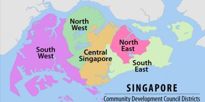 Карта Сінгапуру області
