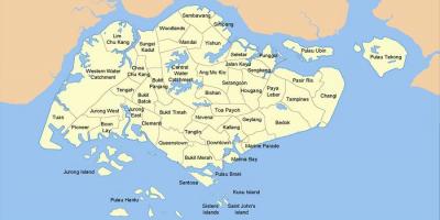 Карта Сінгапуру країні